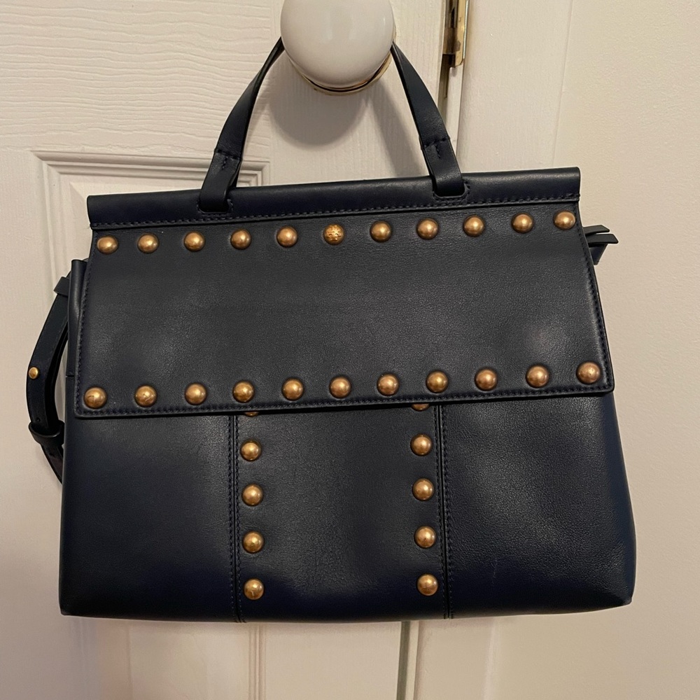 Tory Burch Block T Bag with Gold Hardware